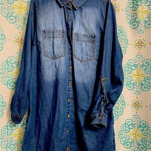 Denim shirt dress size Medium